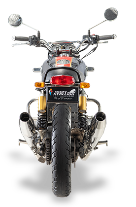 Silver Stallion Slip-On Exhaust for Royal Enfiield Interceptor 650 / Continental GT 650 Silver Stallion Slip-On Exhaust for Royal Enfiield Interceptor 650 / Continental GT 650