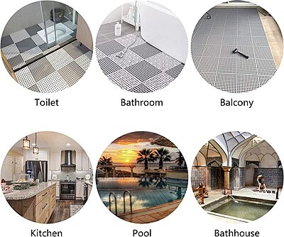 Interlocking mat for Bathroom Floor Shower Room Pack of 4 Interlocking mat for Bathroom Floor Shower Room Pack of 4
