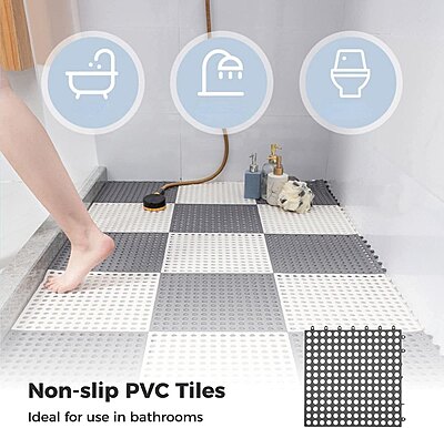 Interlocking mat for Bathroom Floor Shower Room Pack of 4 Interlocking mat for Bathroom Floor Shower Room Pack of 4