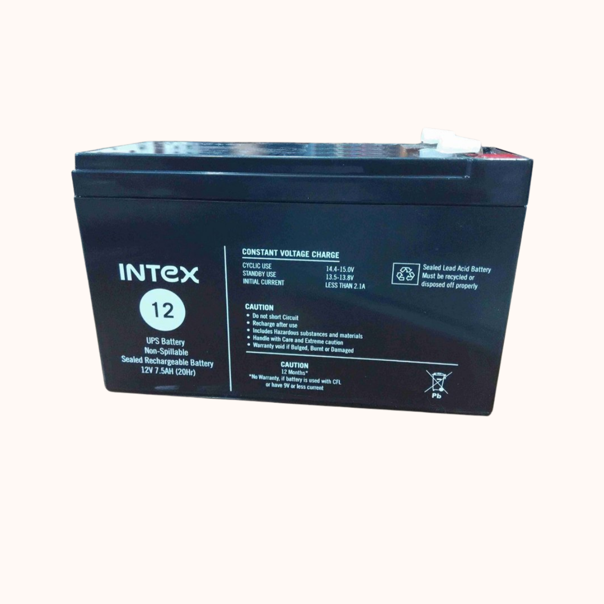 Intex 12V 7.5 AH Intex UPS Battery (IT-1275)