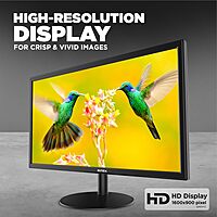 Intex 54.61 cm (21.5 inch) HD LED Backlit VA Panel Monitor (IT-2401) with 5 ms Response Time, 60 Hz Refresh Rate, Anti-Glare Screen, High Brightness, Realistic Colors for Enhanced Viewing Experience