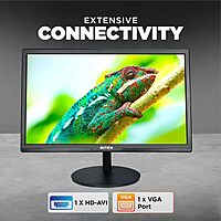 Intex 54.61 cm (21.5 inch) HD LED Backlit VA Panel Monitor (IT-2401) with 5 ms Response Time, 60 Hz Refresh Rate, Anti-Glare Screen, High Brightness, Realistic Colors for Enhanced Viewing Experience