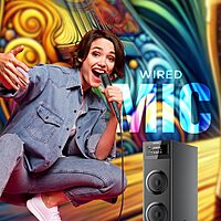 Intex 700-S Multimedia 70 W Bluetooth Tower Speaker | Wired Karaoke Mic | Party Speaker & 5.25 Inch Woofer | LED Display & Bluetooth v5.2 | Fully Remote Control (Black) Intex 700-S Multimedia 70 W Bluetooth Tower Speaker | Wired Karaoke Mic | Party Speaker & 5.25 Inch Woofer | LED Display & Bluetooth v5.2 | Fully Remote Control (Black)