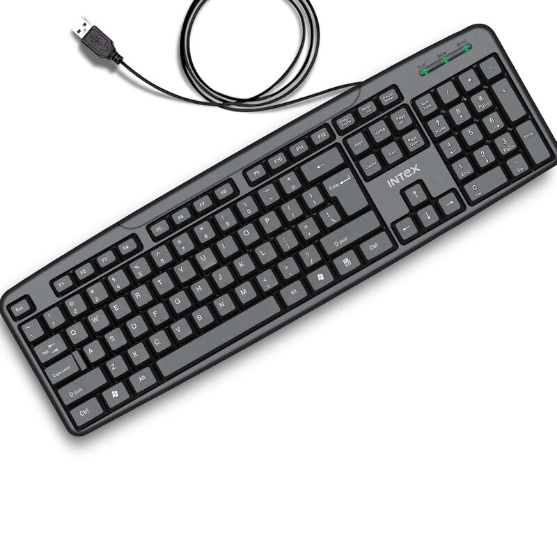 Intex Corona G IT-KB333 USB Wired Keyboard Spill-Resistant, Plug & Play, 80 Lakh Keystroke Life, Checkered Design, 1.2m Cable for Desktop & Laptop Intex Corona G IT-KB333 USB Wired Keyboard Spill-Resistant, Plug & Play, 80 Lakh Keystroke Life, Checkered Design, 1.2m Cable for Desktop & Laptop