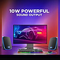 Intex IT-120 2.0 Channel Desktop Speaker with 10W Powerful Sound, USB Powered, 3.5mm Jack, in-Line Volume Control, Loud & Compact Design, Portable for Laptop, Computer, Mobile Intex IT-120 2.0 Channel Desktop Speaker with 10W Powerful Sound, USB Powered, 3.5mm Jack, in-Line Volume Control, Loud & Compact Design, Portable for Laptop, Computer, Mobile