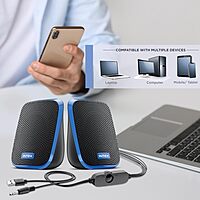 Intex IT-120 2.0 Channel Desktop Speaker with 10W Powerful Sound, USB Powered, 3.5mm Jack, in-Line Volume Control, Loud & Compact Design, Portable for Laptop, Computer, Mobile Intex IT-120 2.0 Channel Desktop Speaker with 10W Powerful Sound, USB Powered, 3.5mm Jack, in-Line Volume Control, Loud & Compact Design, Portable for Laptop, Computer, Mobile