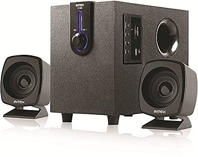 Intex IT-1666 2.1 Channel USB Wired Multimedia Speaker | USB/SD & AUX Input, Digital FM, LED Power Indicator, Deep Bass Sound System Compatible with PC, TV & DVD Intex IT-1666 2.1 Channel USB Wired Multimedia Speaker | USB/SD & AUX Input, Digital FM, LED Power Indicator, Deep Bass Sound System Compatible with PC, TV & DVD
