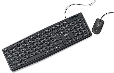 Intex Genie IT-KB332 USB Wired Keyboard & Mouse Combo | 104 Keys, Spill-Resistant, 80 Lakh Keystroke Life, Plug & Play, UV Coated Keys, Checkered Design