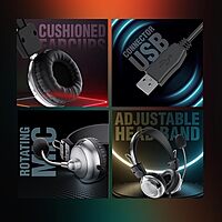 Intex MAGNA W USB Headphone IT-HP 103 – 40mm Driver, Built-in Mic, Cushioned Earcups, Plug & Play, USB Wired Headset for PC & Laptop Intex MAGNA W USB Headphone IT-HP 103 – 40mm Driver, Built-in Mic, Cushioned Earcups, Plug & Play, USB Wired Headset for PC & Laptop