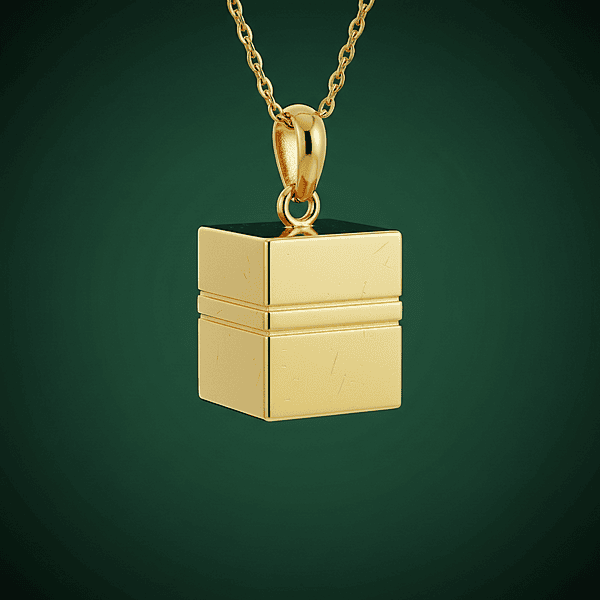 Islamic Kaaba Solid Cuboid Pendant