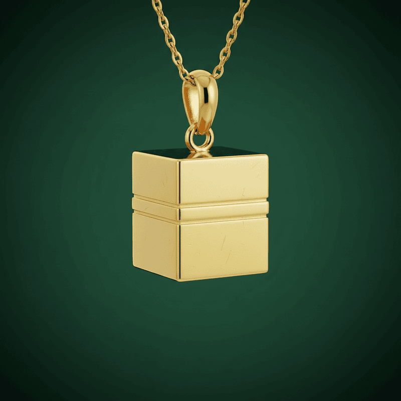 Islamic Kaaba Solid Cuboid Pendant