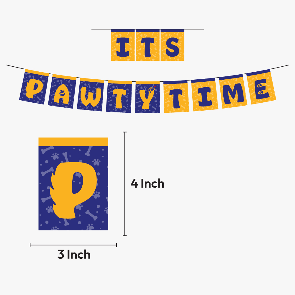 The Magic Balloons - Dog Theme Birthday Balloons With A Banner Latex Balloons For Dog Birthday Party Pack of 21pcs | Yellow Balloons With Banner Perfect For Dog Parties and Dog Lovers Party Suppliers