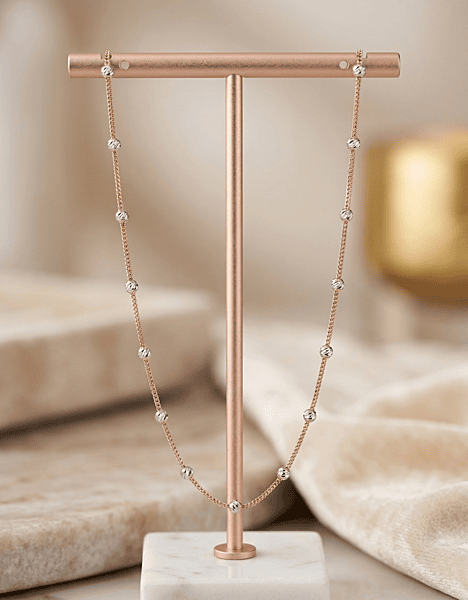 18 kt Gold Rosé Stardust Italian Chain
