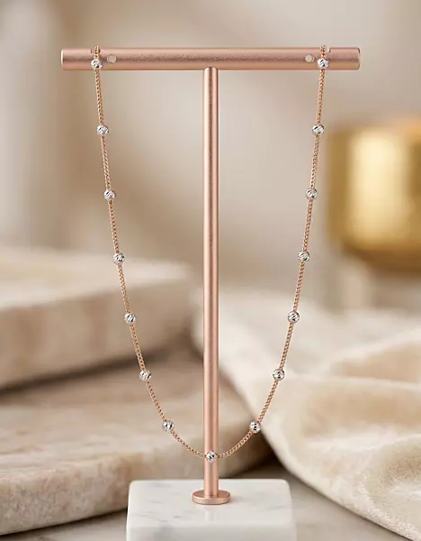 18 kt Gold Rosé Stardust Italian Chain