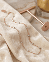 18 kt Gold Rosé Stardust Italian Chain