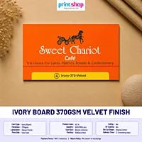Ivory Board 370gsm Velvet Finish
