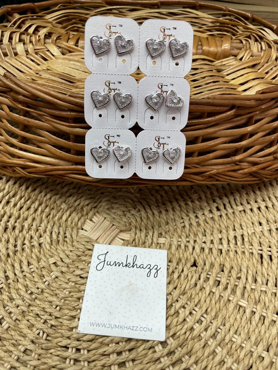 Silver Heart Stud (JAD304)