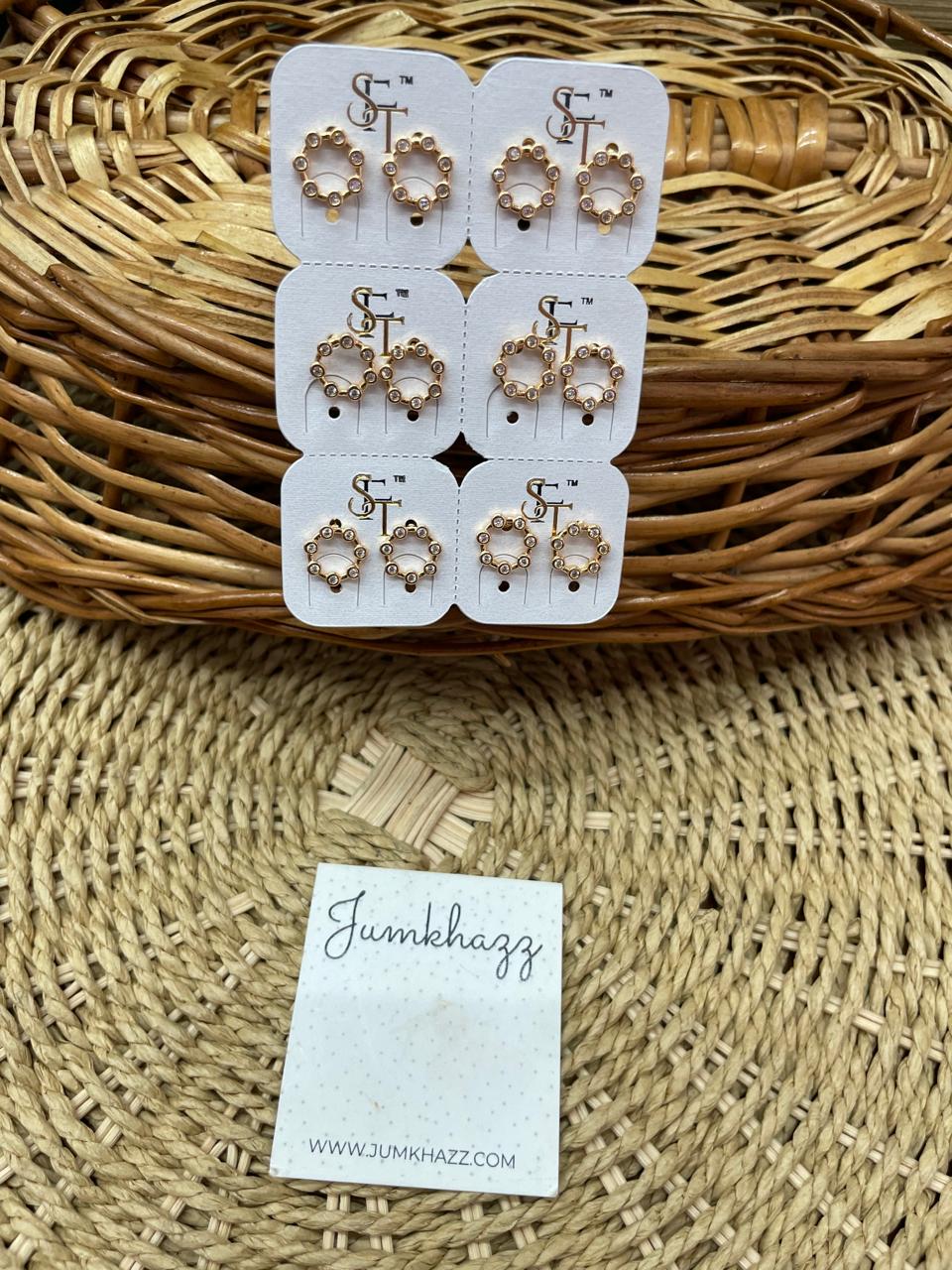 Round AD Stone Stud (JAD306)