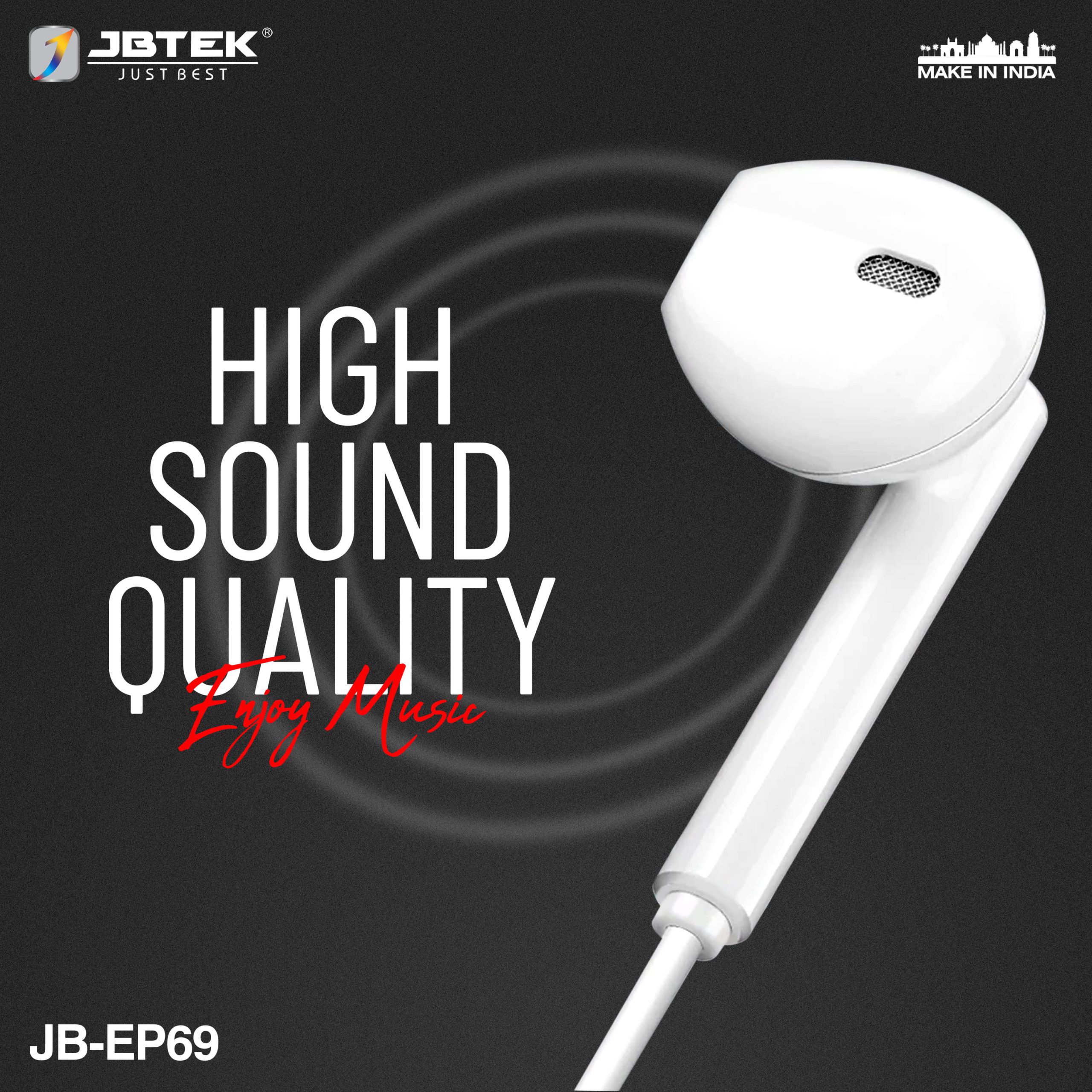 JBTEK JB-EP69 3.5mm Audio Jack Wired Headset (White, In the Ear) JBTEK JB-EP69 3.5mm Audio Jack Wired Headset (White, In the Ear)