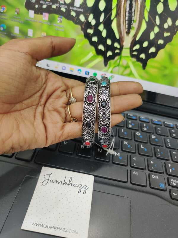 Multicolor Stone Premium Bangle Set (JBAN03)