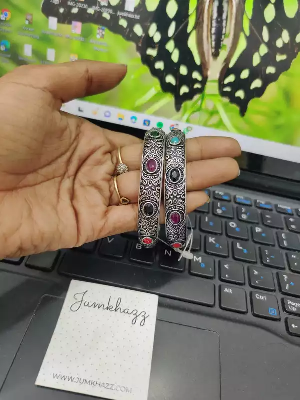 Multicolor Stone Premium Bangle Set (JBAN03)