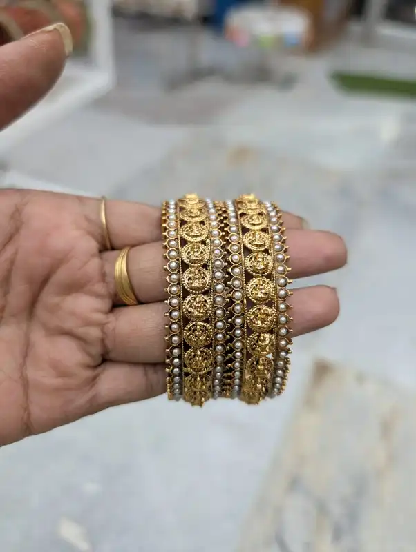 Casual Oxidised Coin Model Bangle Set of 2 (JBAN05)
