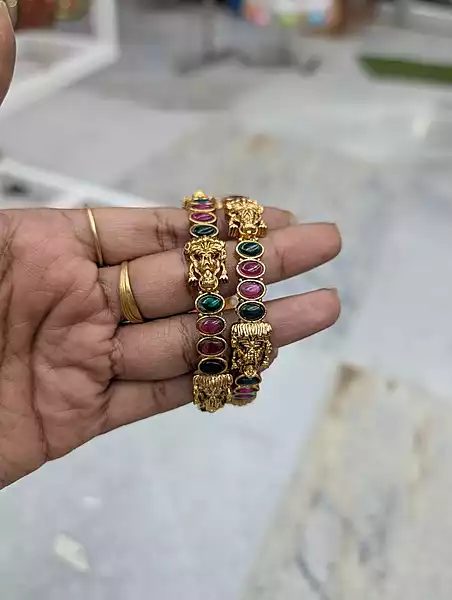 Rose Gold Plated Bangle Set of 2 (JBAN07)