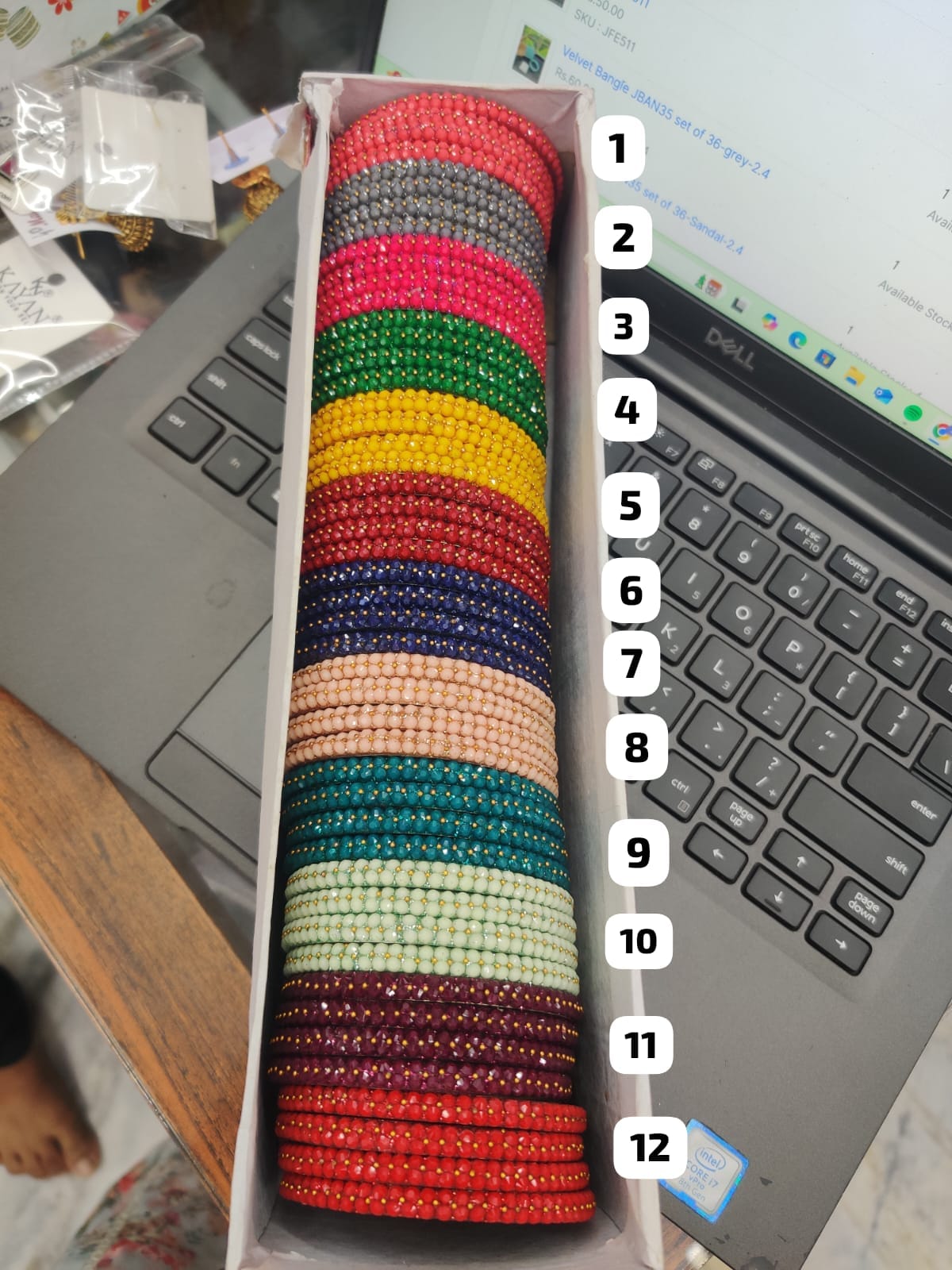 metal butta bangle pair JBAN110