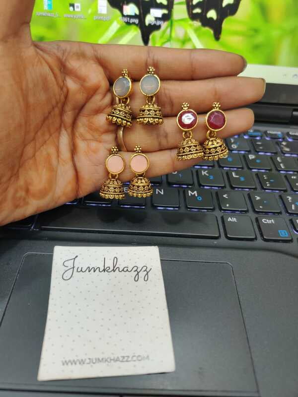 Colorful Small Antique Jumkha (JBF259)