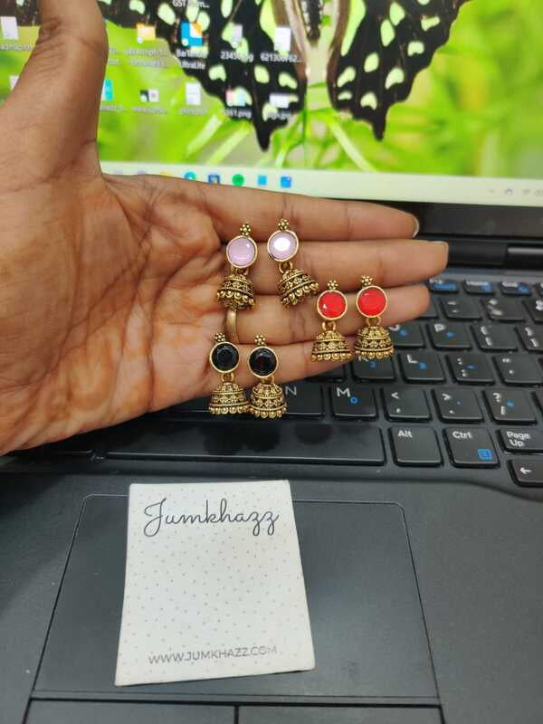 Colorful Small Antique Jumkha (JBF259)