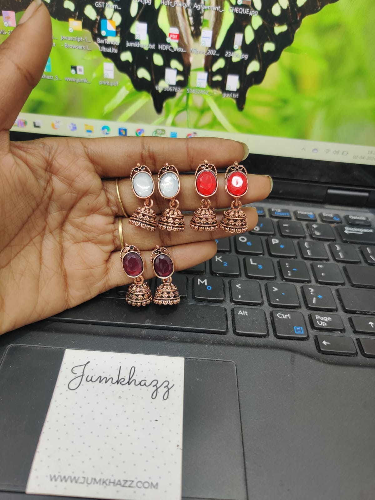 Small Colorful Copper Jumkha (JBF405)