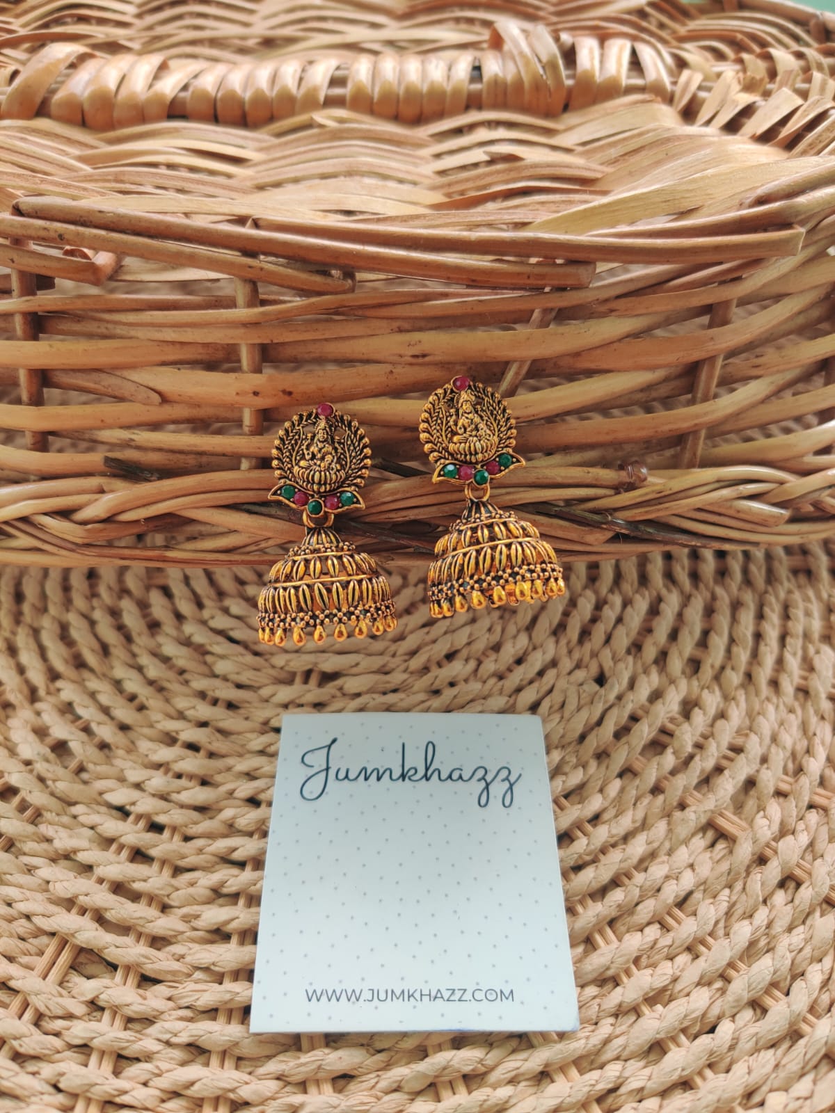 ANTIQUE LAKSHMI JUMKHA JBF642