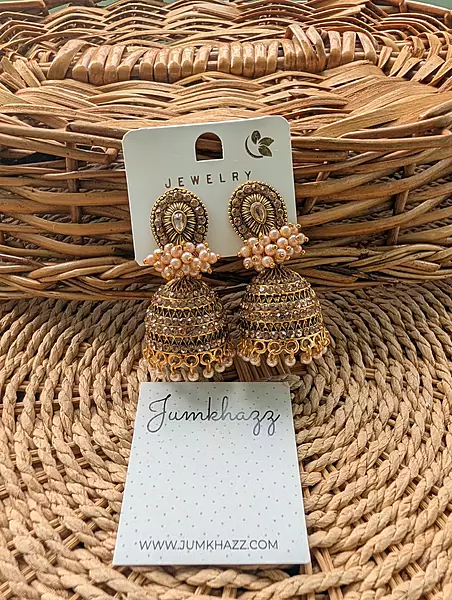 Antique Pearl Jumkha (JBJ180)