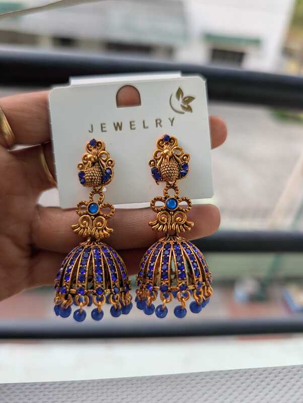 Peacock Colorful Antique Jumkha (JBJ31)