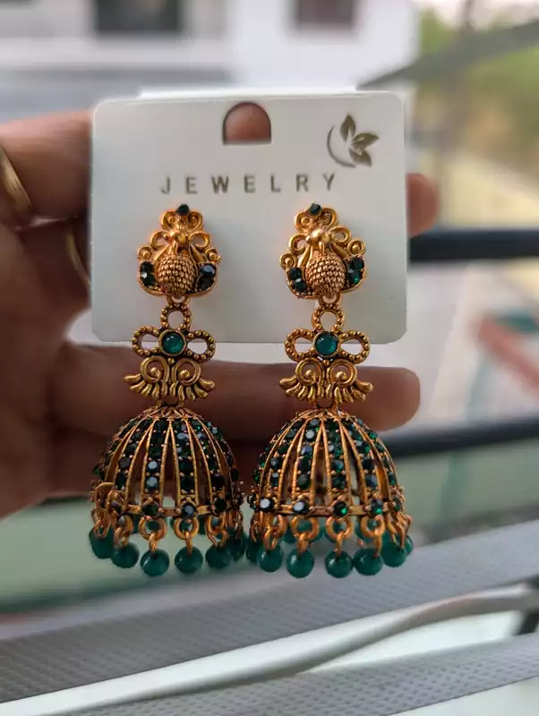 Peacock Colorful Antique Jumkha (JBJ31)