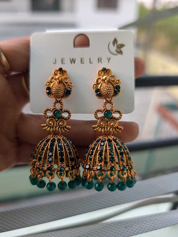 Peacock Colorful Antique Jumkha (JBJ31)
