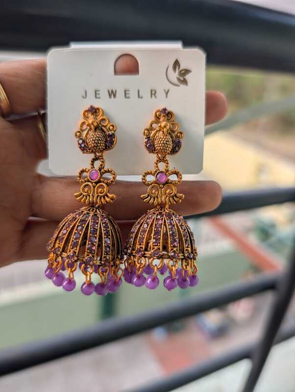 Peacock Colorful Antique Jumkha (JBJ31)