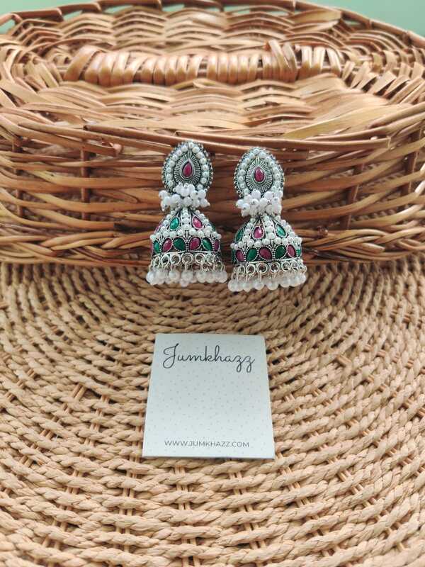 OXIDISED PEARL JUMKHA JBJ809