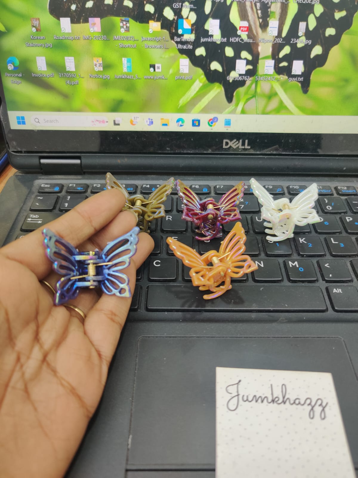 Mini Glossy Butterfly Clutch (JCL165)