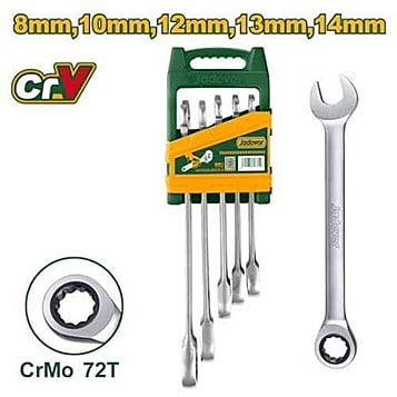 JADEVER 5 Pcs ratchet spanner set JDSP4205