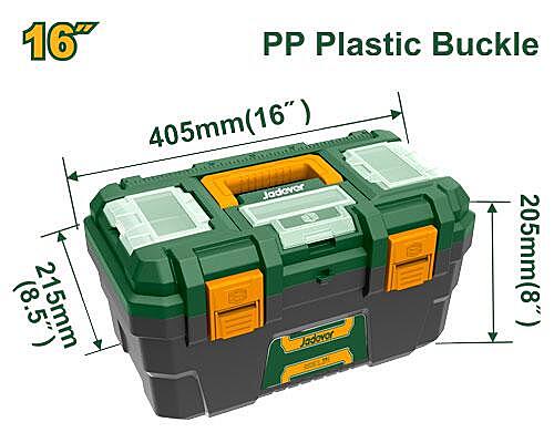 JADEVER 16" Plastic Tool Box JDTB1316