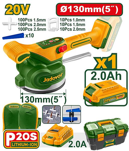 JADEVER Cordless Tile Vibration Machine JDTVM1D128 JADEVER Cordless Tile Vibration Machine JDTVM1D128