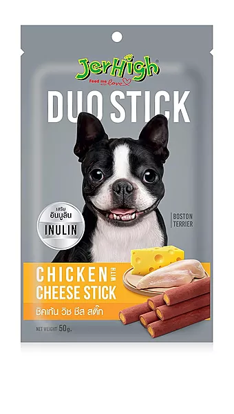 Jerhigh Chicken and Cheese Duo Stick Dog Treat