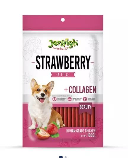 Jerhigh Strawberry Stick Dog Treats