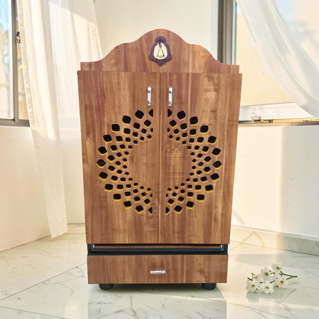 JFA PGF PJ-101 Pooja Unit|36X24|Teak||Pooja Unit JFA PGF PJ-101 Pooja Unit|36X24|Teak||Pooja Unit