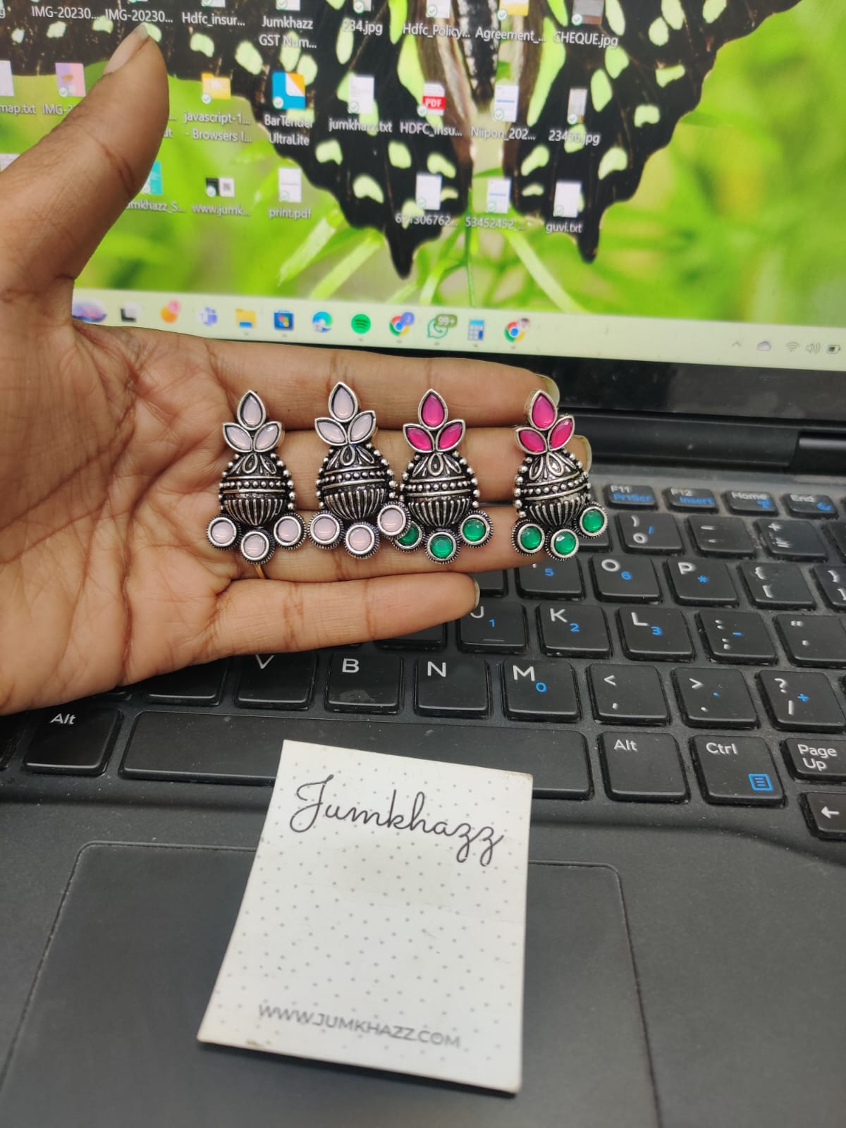 Colorful German silver Stud (JGS183)