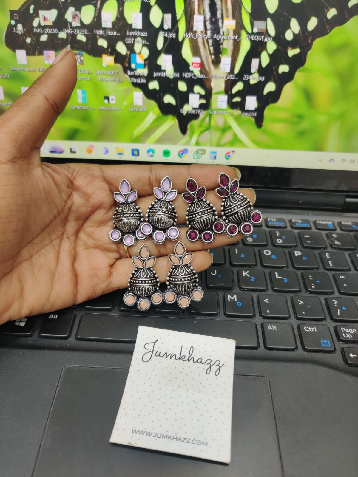 Colorful German silver Stud (JGS183)