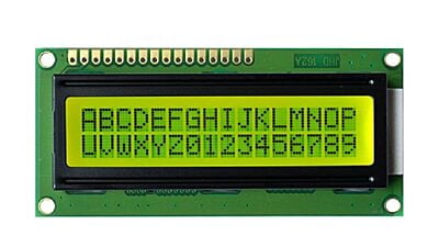 JHD 16×2 Character LCD Display With Yellow Backlight