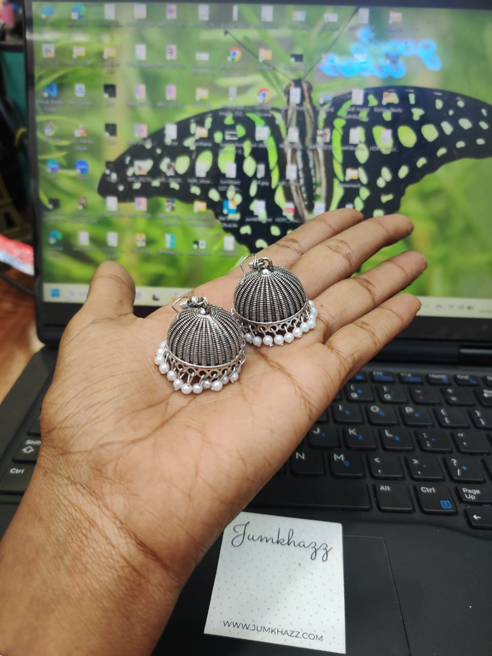 Oxidised hook jumka JHK42