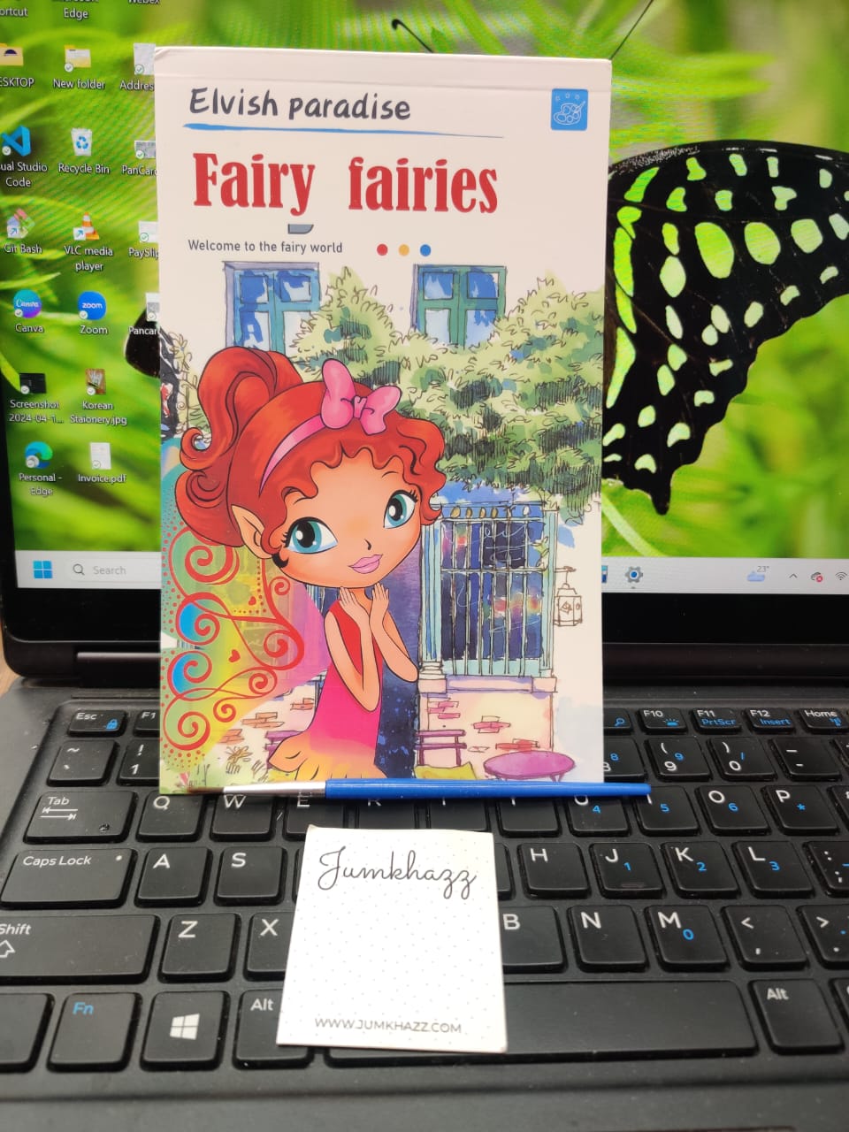 Water color with note